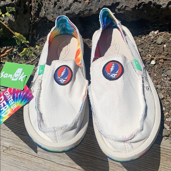 Sanuk X Grateful Dead Donna Hemp rare NWT - Picture 2 of 5